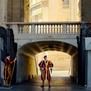 What Swiss Guard ceremony takes place in Rome today?