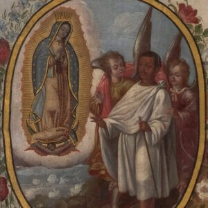 How old is the first written record of Mary’s apparitions at Guadalupe?